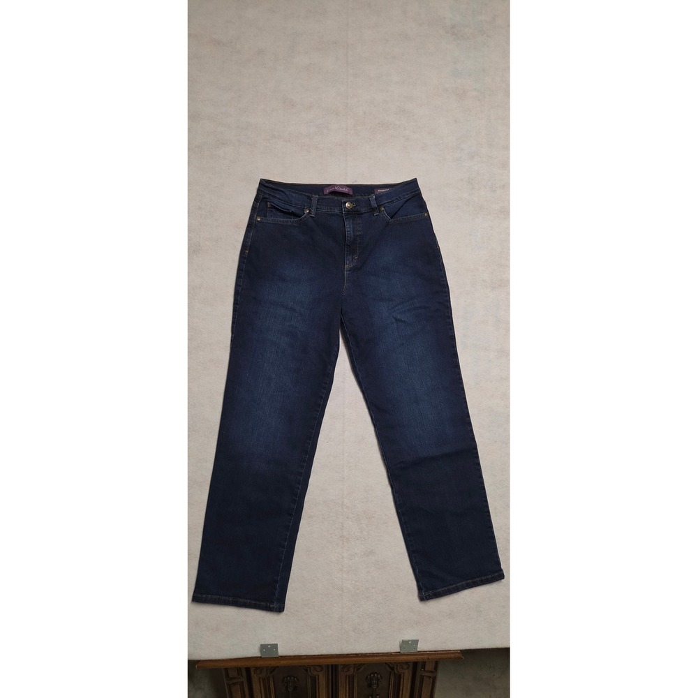 Gloria Vanderbilt Amanda Jeans Size 14S Dark Wash Blue Straight Leg Pants